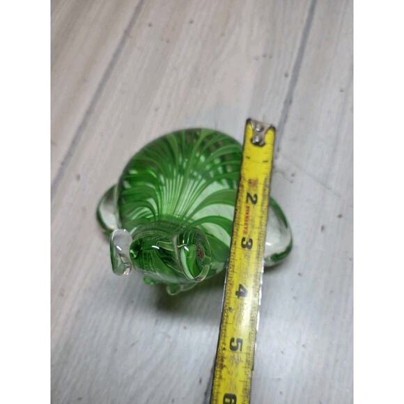 Vtg Murano? Blown Glass Green Frog Milliefiore Flower Eyes Art Sculpture - Picture 6 of 9